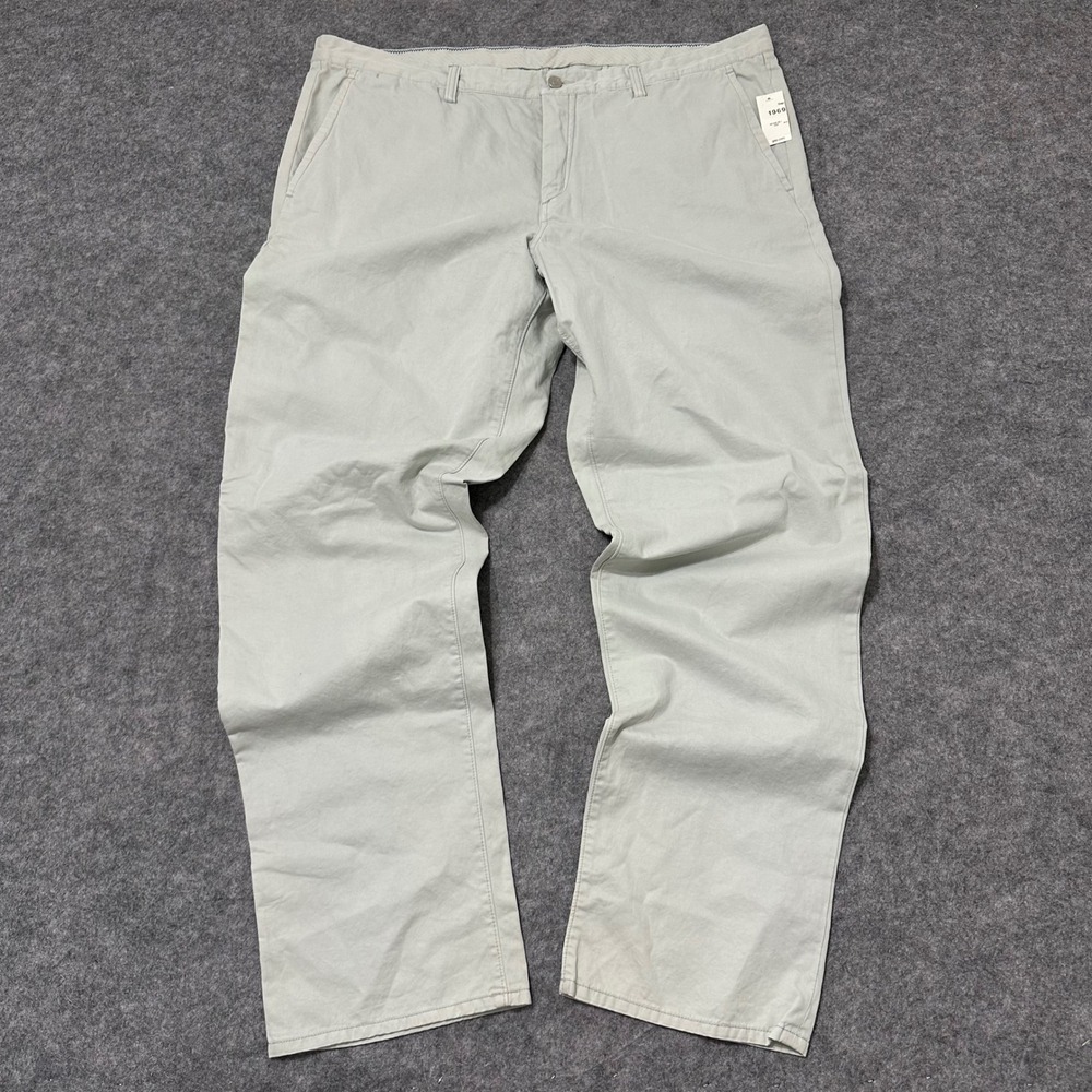 NEW Gap 1969 Slim Chino Mint Green Pants Mens 42x34 Button Fly Casual Trousers